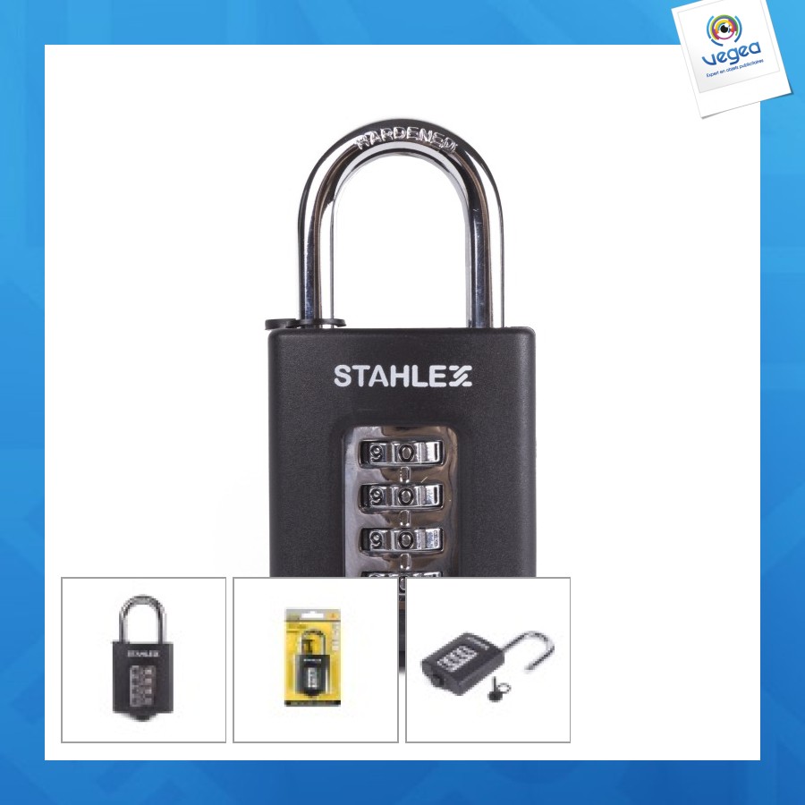 Cadenas à combinaison personnalisable 50mm à réinitialisation rapide