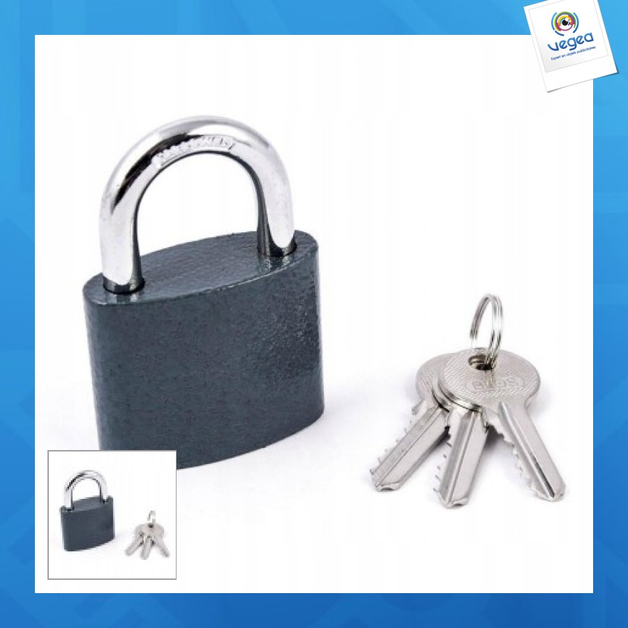 Cadenas personnalisé brevet 45mm, clés
