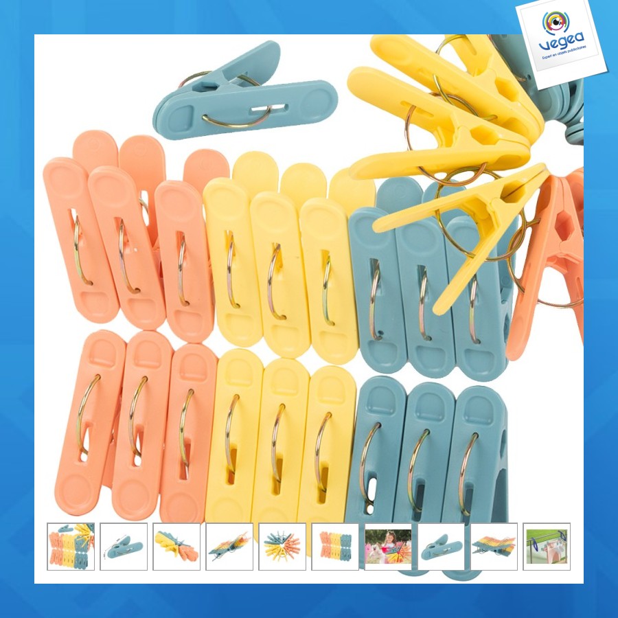 Pinces à linge, 18 pcs