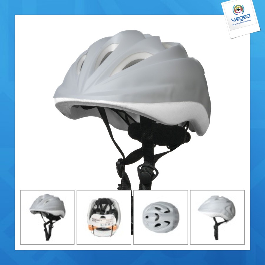 Casque de vélo personnalisable enfant taille s 48-52cm blanc ca