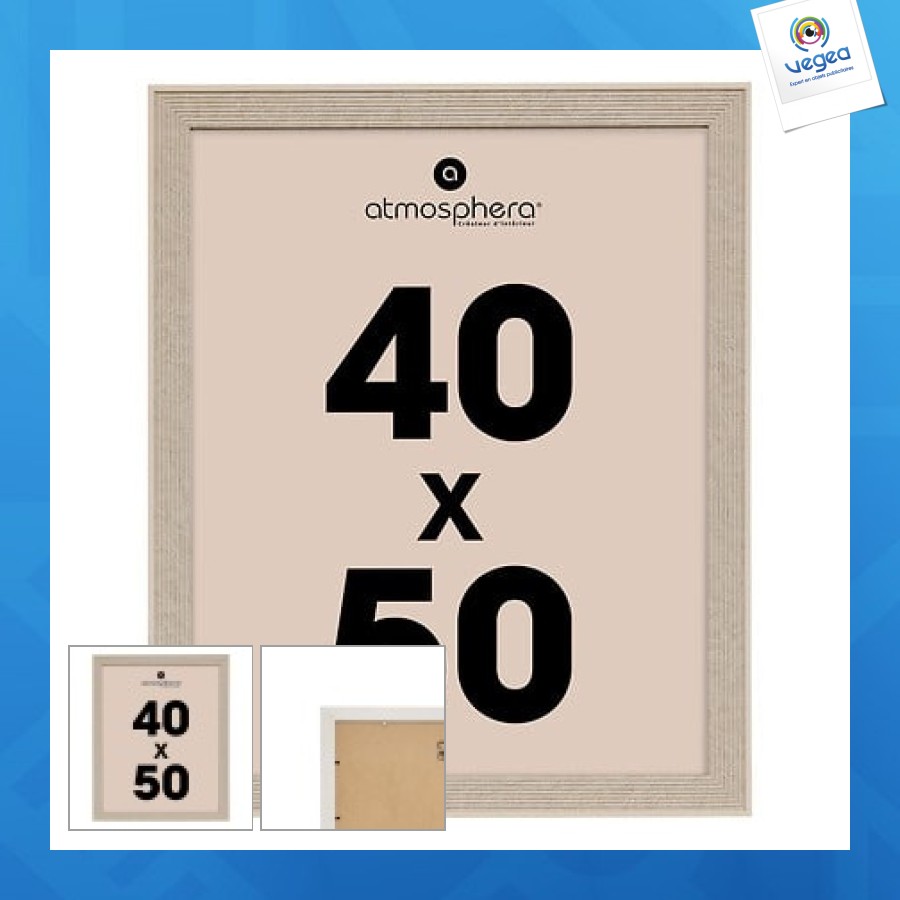 Cadre photo personnalisé pl missy 40x50 dis, beige