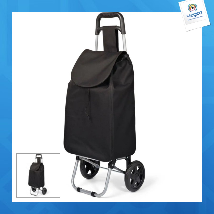 Chariot de courses personnalisable - 32l - noir
