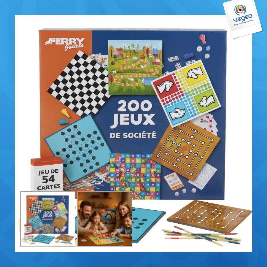 Coffret 200 jeux de société classiques