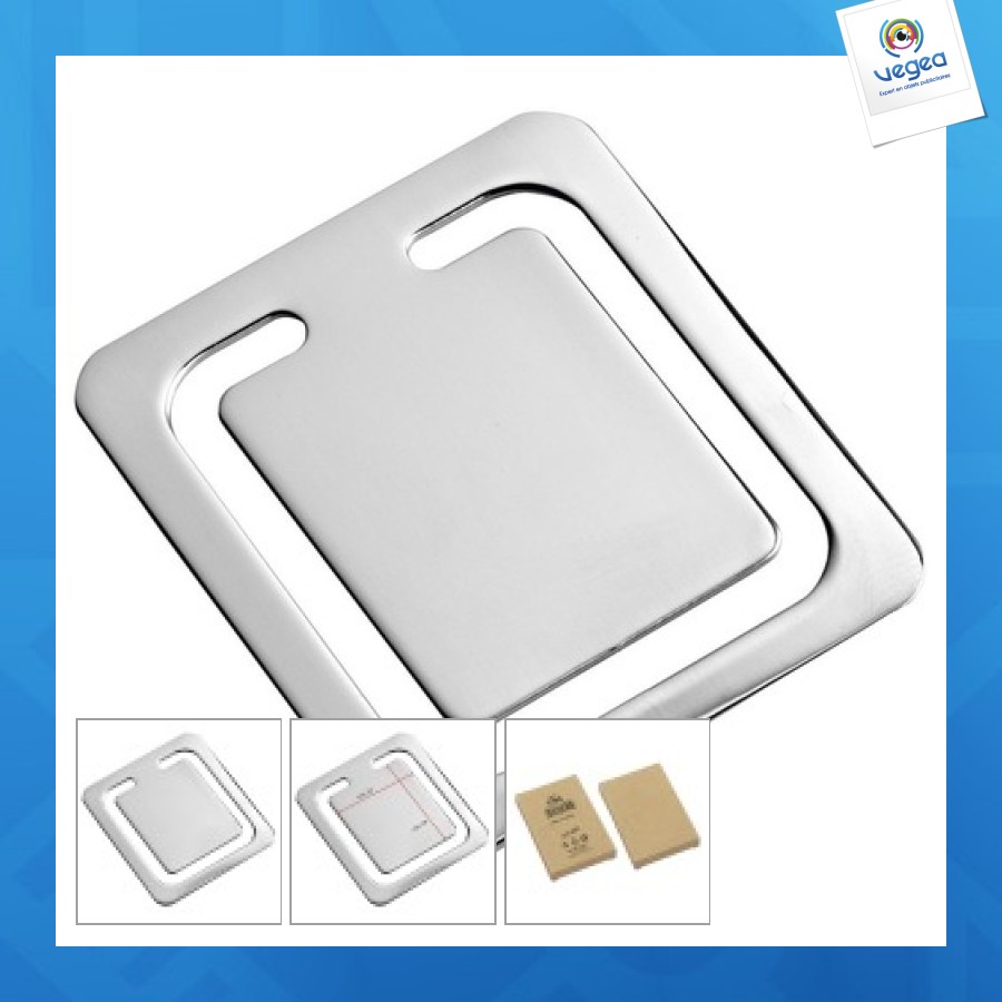 Marque page personnalisé carré 38x43mm - boîte éco