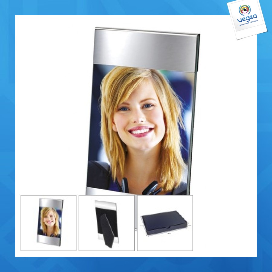 Cadre photo publicitaire vertical avec bandes-9x13