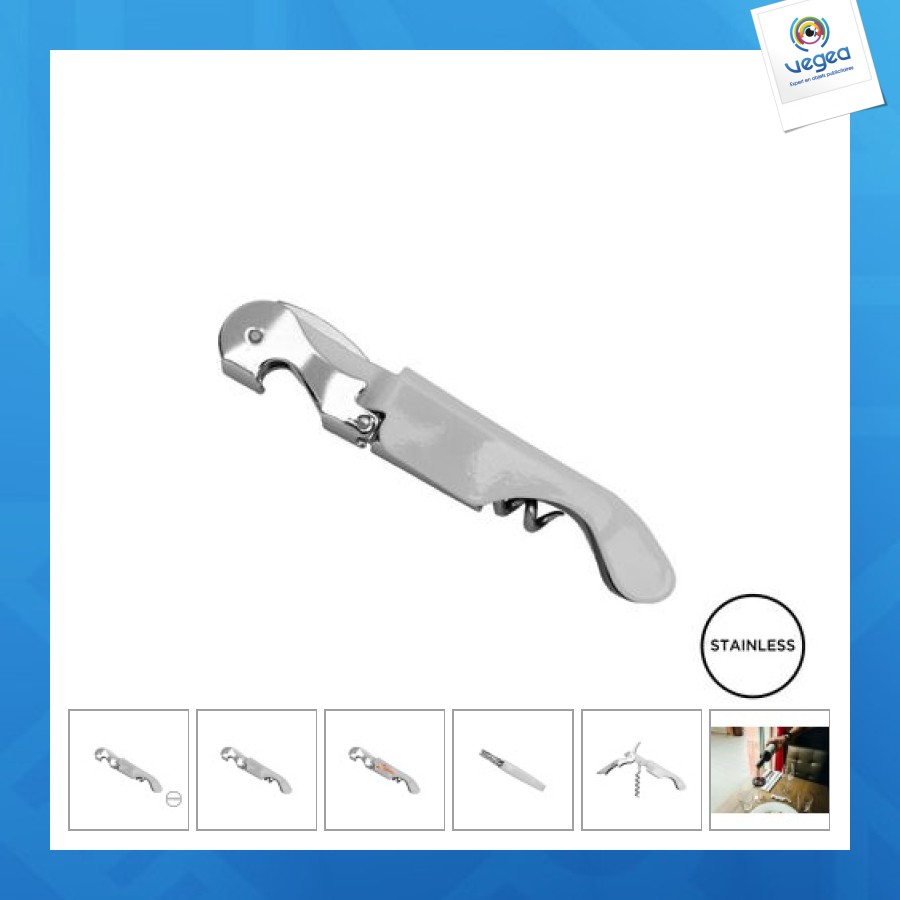 Sommelier personnalisable 'mendoza', double levier, blanc