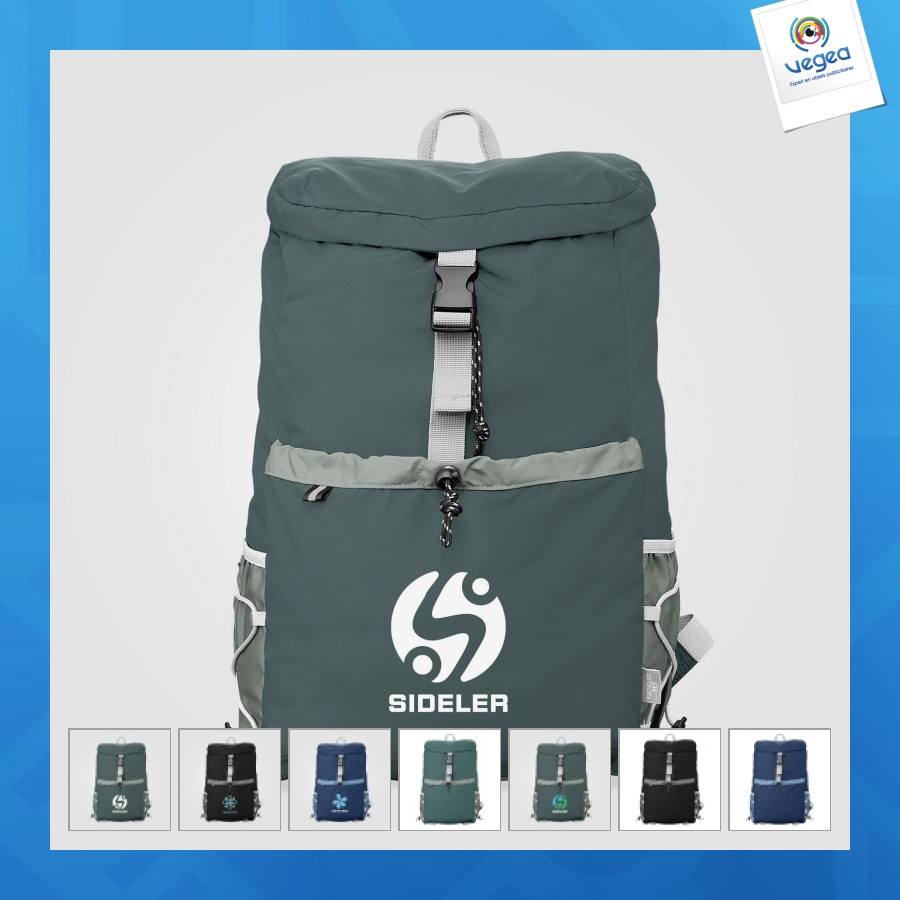 Sac à dos personnalisé en polyester recyclé pour ordinateur portable 20l sérigraphie