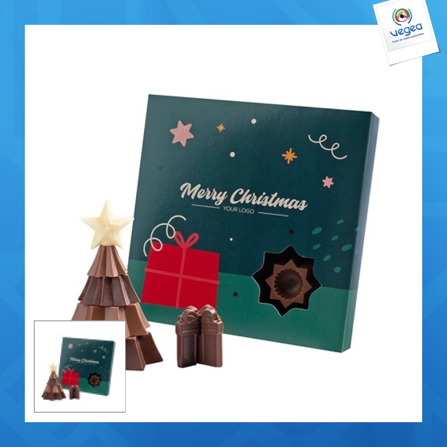 Sapin de noël personnalisable en chocolat