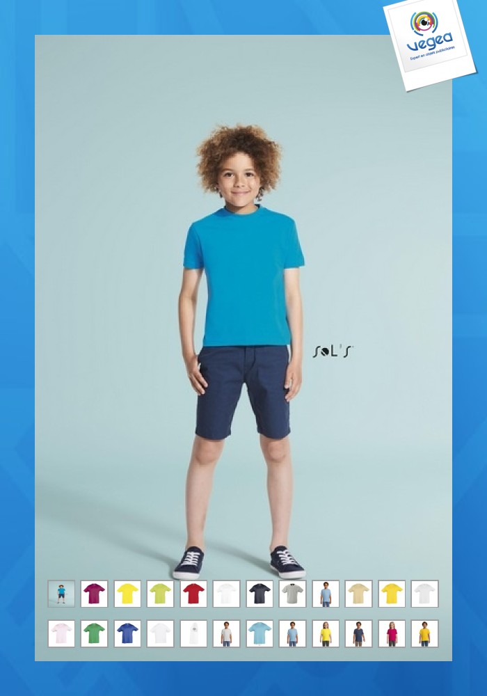 T-shirt col rond 150g/m² regent enfant personnalisable