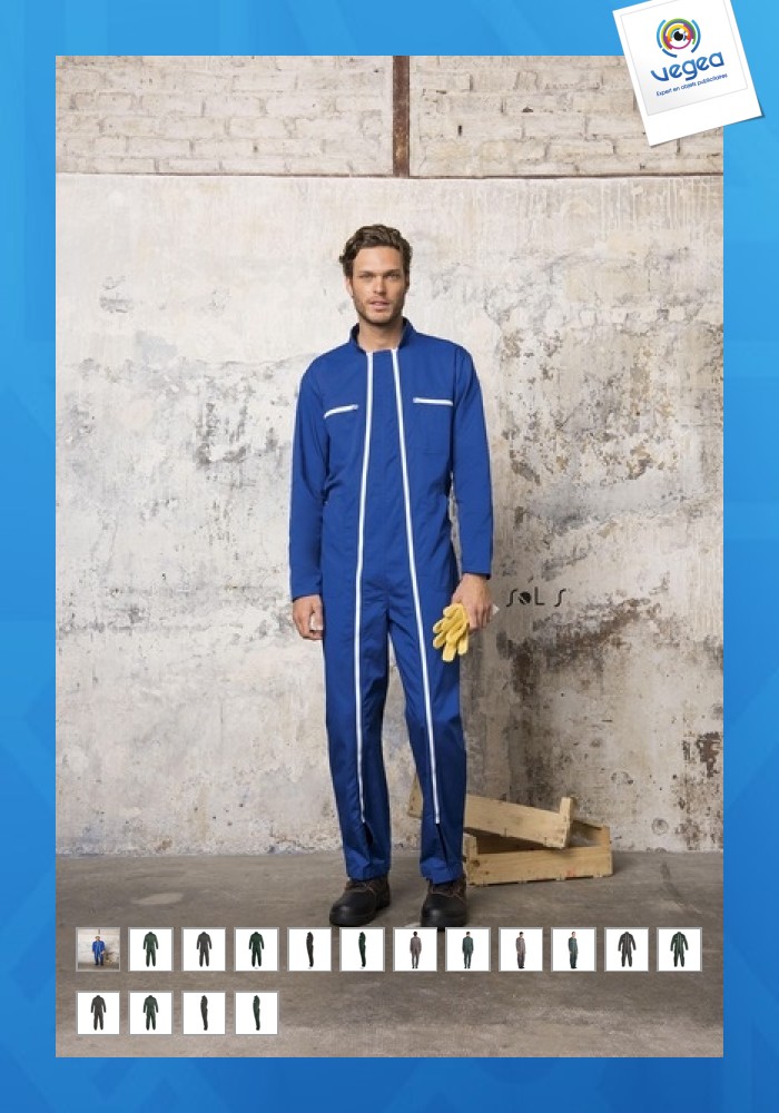 Combinaison de travail double zip