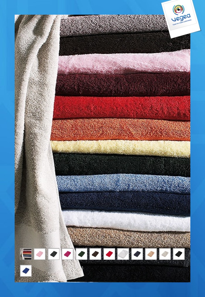 Serviette de bain blanc kariban 70x140cm