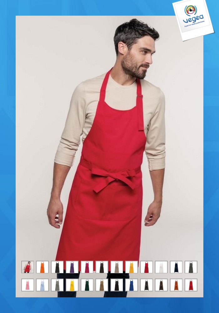 Tablier de sommelier personnalisable en coton