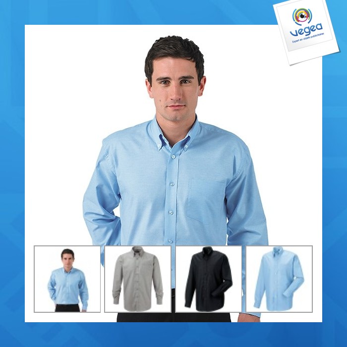 Chemise oxford manches longues russell collection