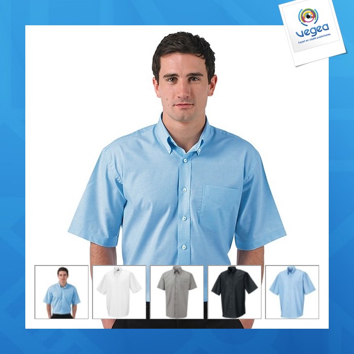 Chemise oxford manches courtes russell collection