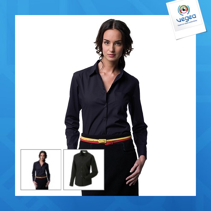 Chemise en popeline femme manches longues russell collection