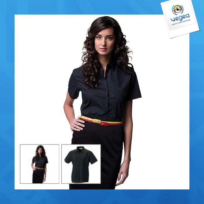 Chemise en popeline femme manches courtes russell collection
