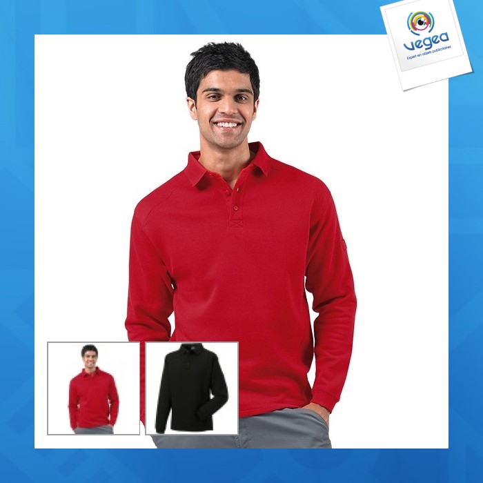 Sweatshirt col polo avec logo de travail russell workwear