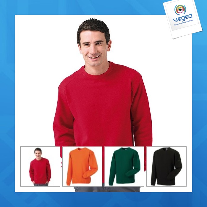Sweatshirt col ras du cou de travail russell workwear