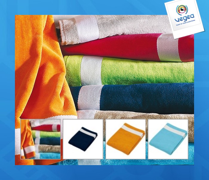 Drap de plage publicitaire velours 100x160cm