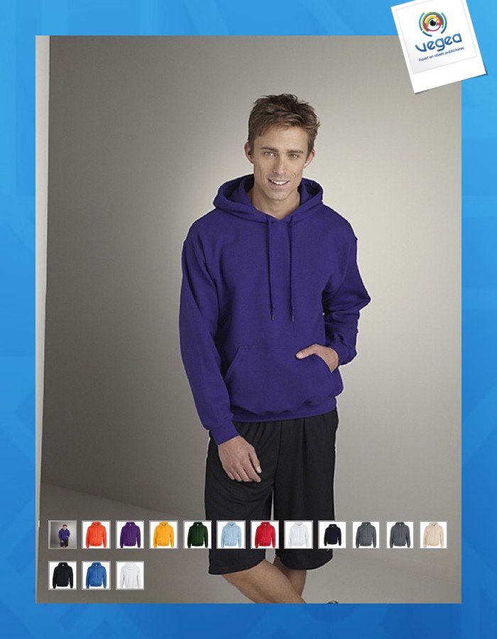 Sweat-shirt promotionnel capuche 50/50 homme gildan