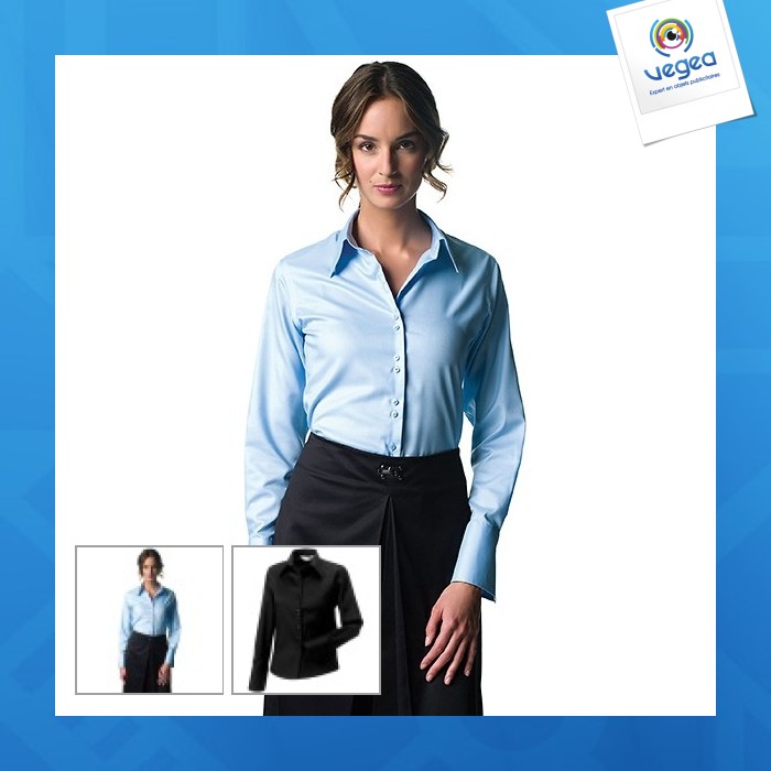 Chemise manches longues femme sans repassage russell collection