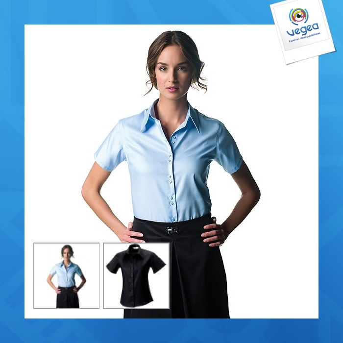 Chemise manches courtes femme sans repassage russell collection