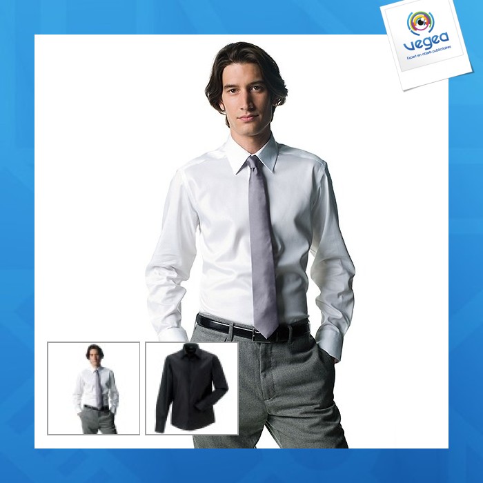 Chemise manches longues moderne sans repassage russell collection