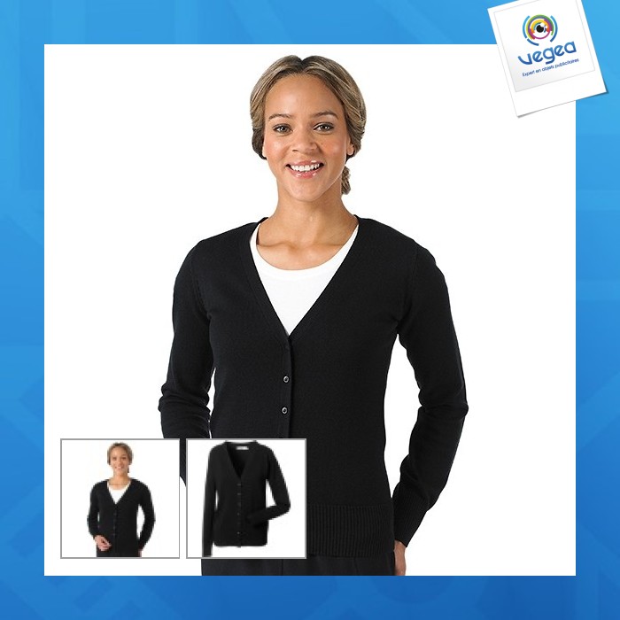 Cardigan femme personnalisable col v