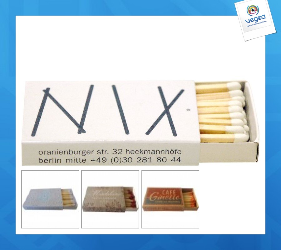 Boîte personnalisable de 20-24 allumettes