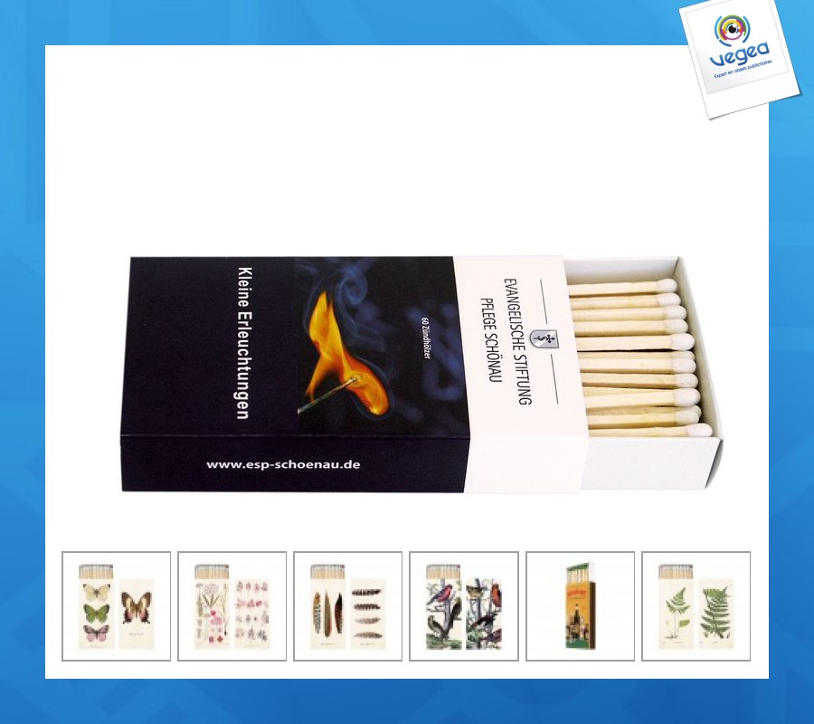 Boîte personnalisée de 48-50 allumettes longues