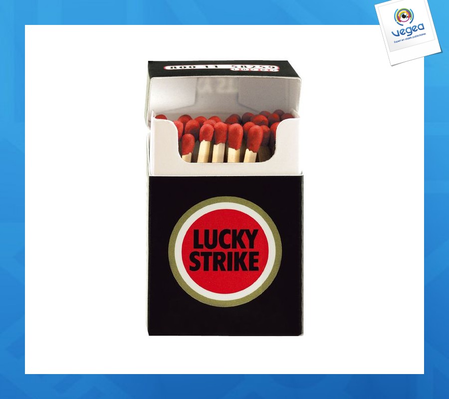 Boîte d'allumettes avec logo fliptop big pack