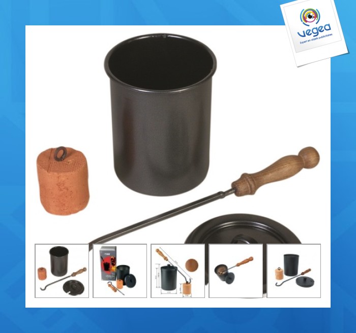 Pot allume-feu alu peint 140 cm