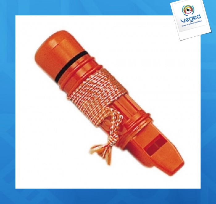 Sifflet de survie promotionnel plastique 12cm