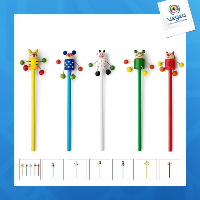 Crayon à papier personnalisable avec figurine