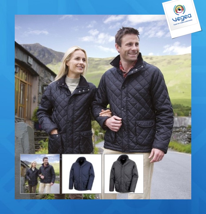Veste équestre matelassée en losange
