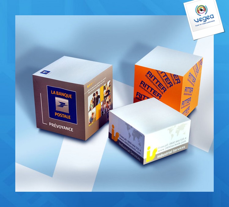 Bloc-notes cube adhésif repositionnable