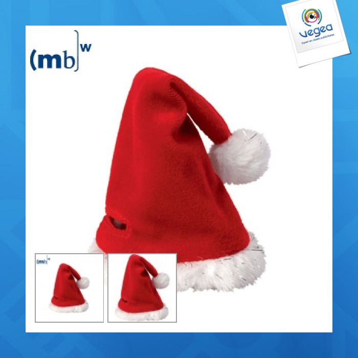 Bonnet de noël promotionnel peluche - mbw