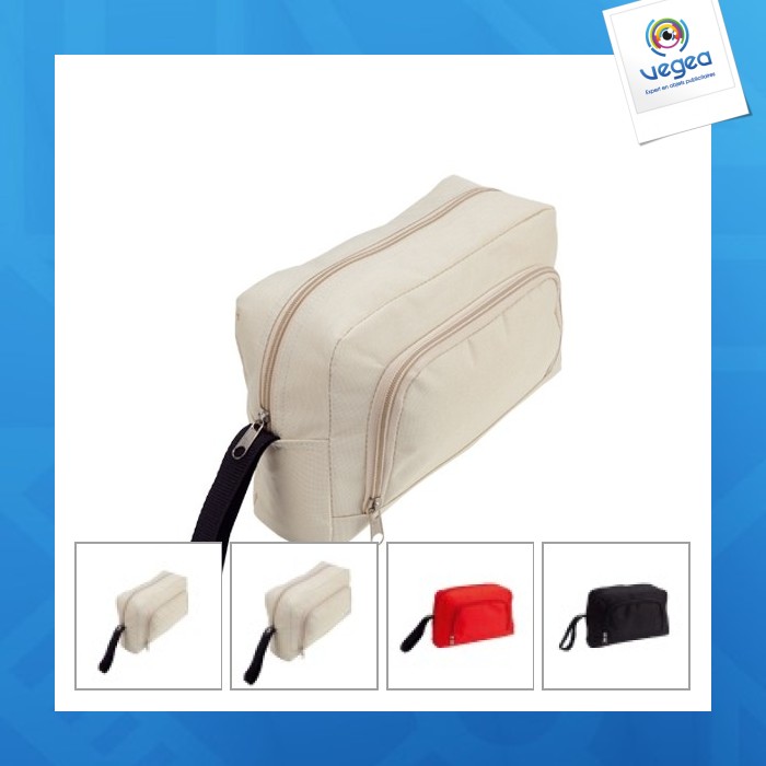 Trousse de toilette personnalisable en polyester 600d