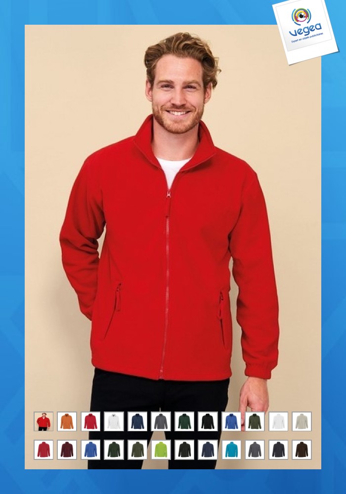 Veste polaire avec logo zippée north