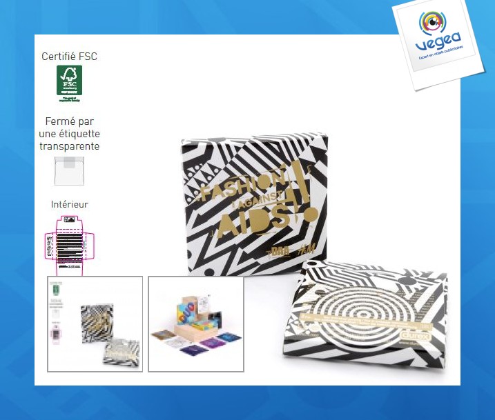 Pochette contenant 2 préservatifs personnalisables