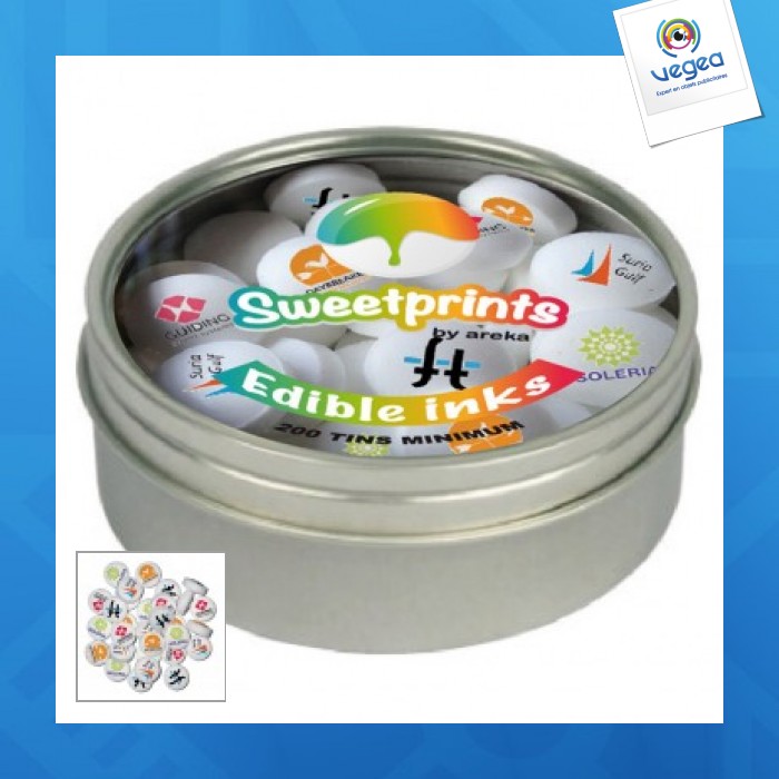 Boîte à fenêtre avec bonbons imprimés