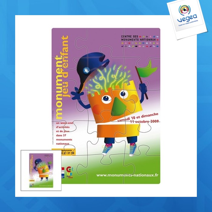 Puzzle personnalisable magnétique format a6
