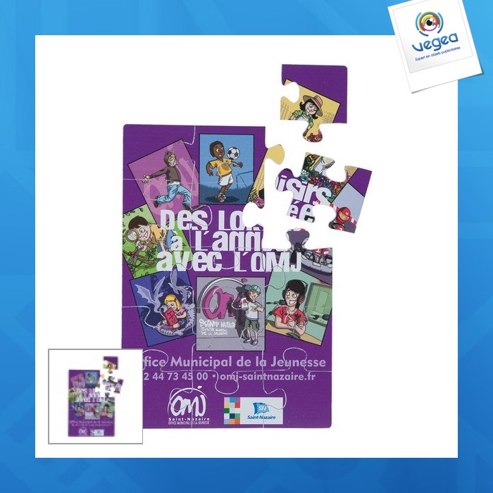 Puzzle personnalisable magnétique format a5