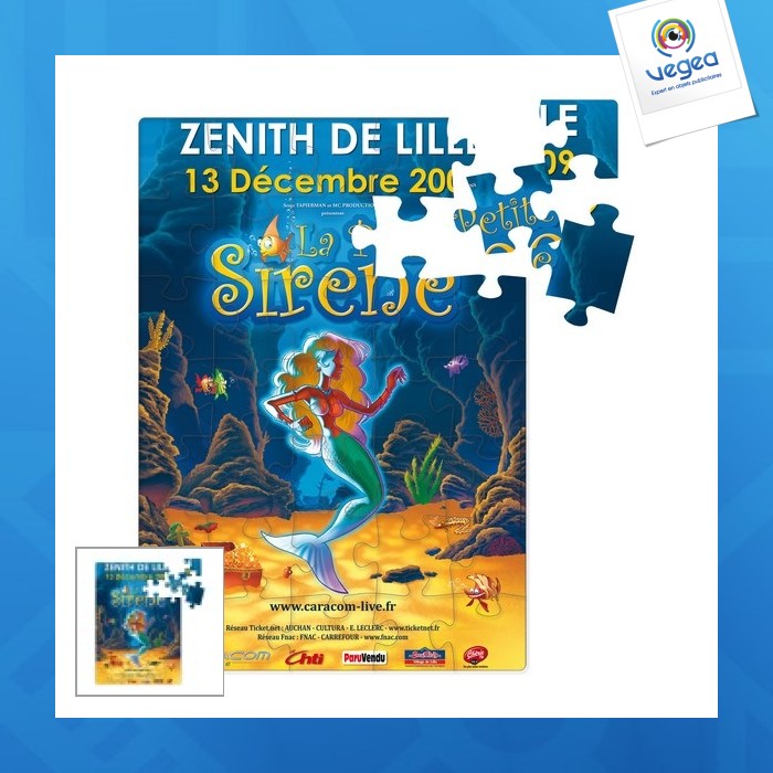 Puzzle personnalisé magnétique a4
