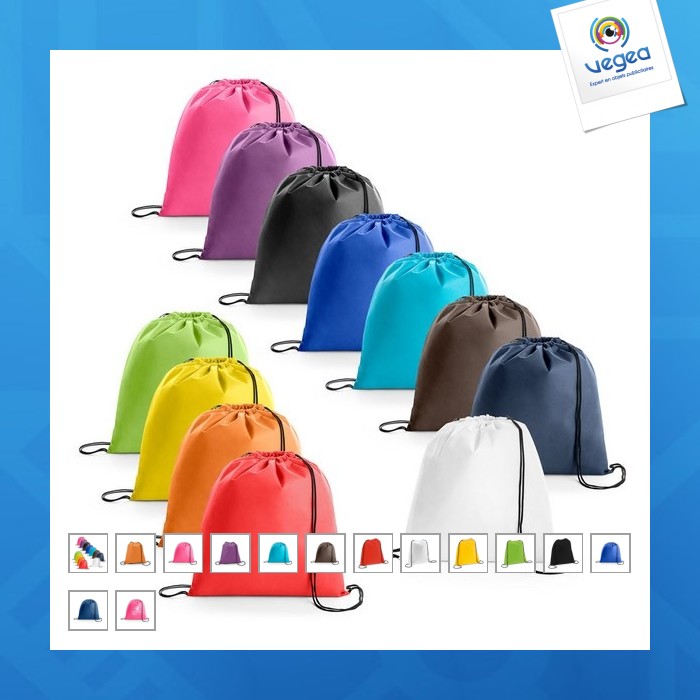 Sac à dos personnalisable non tissé à ficelles