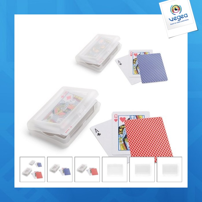 Jeu de 54 cartes personnalisé sur papier plastifié