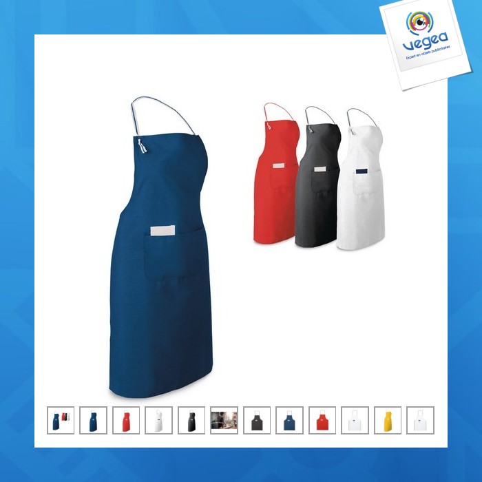 Tablier en coton personnalisable et polyester