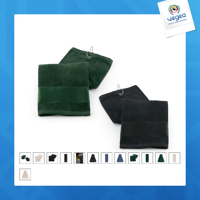 Serviette de golf promotionnelle en coton 38x42cm
