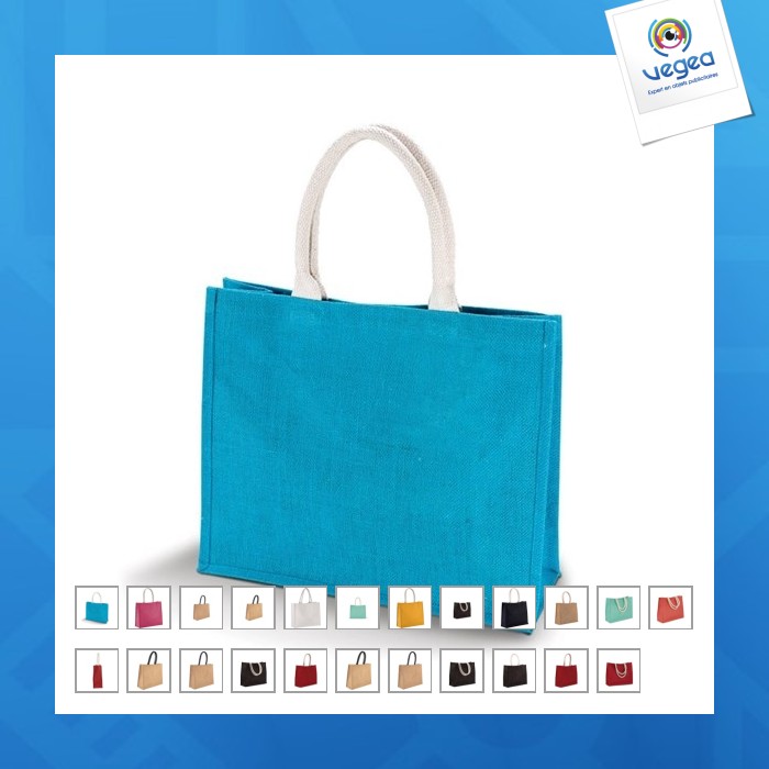 Sac personnalisable de plage en jute ki-mood