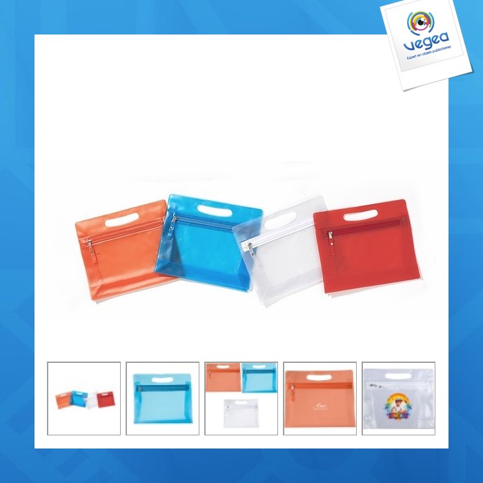 Pochette avec logo pour cosmétique
